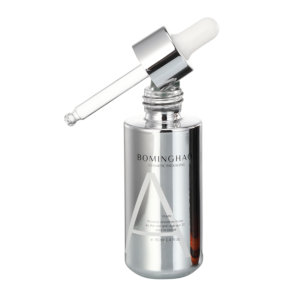 Custom Shining Gold Silver Electroplting 30ml Glass Serum Dropper Bottle logo Printed Essential Oil Bottle