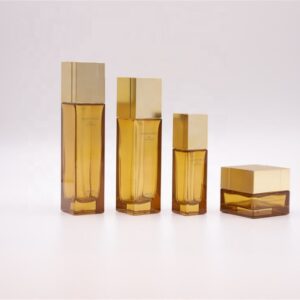 Unique Creative Pattern Blank Cosmetic Bottle Printing Glass Cosmetic Bottle Can Skincare Set Packaging
