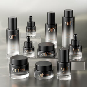 Hot Sale Cosmetic Packaging Set Custom Printed Empty Face Cream Jar Skincare Glass Lotion Bottle With Pump