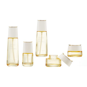 High-Density 50G Glass Jar Cosmetics Set 40 100 120ml Skin Care Cream Lotion Bottle with Screw Cap for Face Cream Use