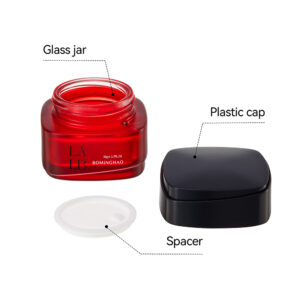 Wine Red Translucent Matte Packaging Set 50G 50Ml 100Ml 120Ml Face Cream Bottle Glass Lotion Bottle Custom Packaging Bottle