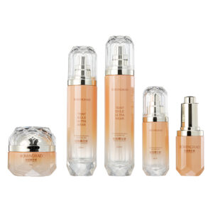 China Manufacturer's Custom Cosmetics Set 100ml 120ml 50g Glass Bottle Jar Dropper Oil Pump Head for Skin Care Serum Low MOQ