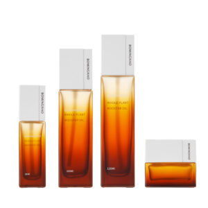 Light Luxury French Fashion Cosmetic Bottle Printing Glass Cosmetic Bottle Can Skincare Set Packaging