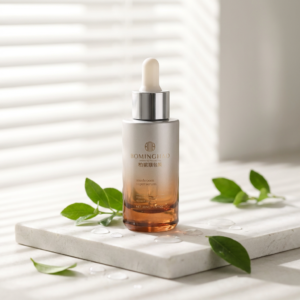 OEM/ODM 30ml Custom Cylinder Glass Skincare Serum & Eye Drop Dropper Bottle with Luxury Thick Cosmetic Packaging Screen Printed