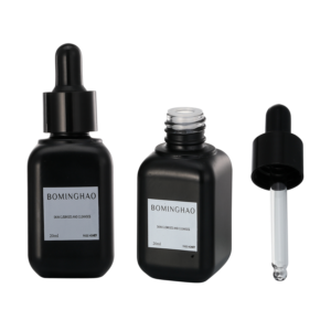 OEM 20ml 16oz Lead-free Borosilicate Glass Medicine Bottles Flat Shape Medicated Dropper Oil Screen Printing Custom Screw Cap