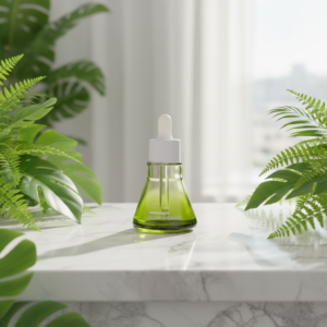 Wholesale Pump Bottle Cone Glass Crystal Luxury 30ml Eco-friendly Recyclable Multi-purpose Essential Oil Cosmetic Screen Bottles