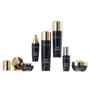 Custom Luxury Unique Glass Bottle Skincare Packaging Sets Lotion Cream Oil Serum Bump Dropper Jar Matte Finish Custom Color