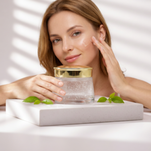 Private Label Large-scale Eco-friendly and Recyclable Skincare 100 Grams Transparent Glass Face Cream Jar Customized Label Box