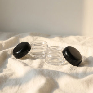 OEM Luxury Borosilicate Glass Cosmetic Jars Screen Printing Custom Logo Face Cream Container Packaging Screw Cap Wholesale Price