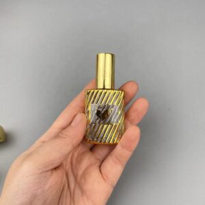 12ml Refillable Luxury Empty Roller Glass Oil Spray Perfume Bottles With Package Round Gold