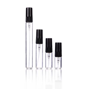 10ML Cosmetic Glass Spray Perfume Bottle clear Black White Sprayer