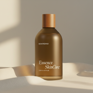 Good Quality Brown Gradient Round Shape Cosmetic Bottle Unique 30ml Cosmetic Packaging Glass Bottle