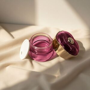 Luxury Custom Glass Jar With Aluminum Lid For Face Moisturizer For Skin Care & Cosmetic Industrial Use