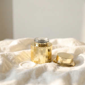 Wholesale 100ml Luxury Glass Customized Frosted Clear Jar With Lids For Skincare Cream Containers
