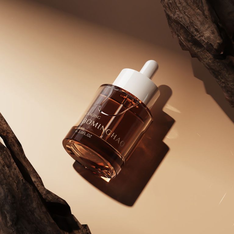Clear Dark Green & Amber Frosted Glass Dropper Bottle 30g 40g 50g Volume for Skin Care Serum & Cream Packaging