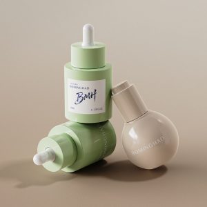 Thick Bottom Clear Dark Green & Amber Frosted Glass Dropper Bottle 30g 40g 50g Volume for Skin Care Serum & Cream Packaging